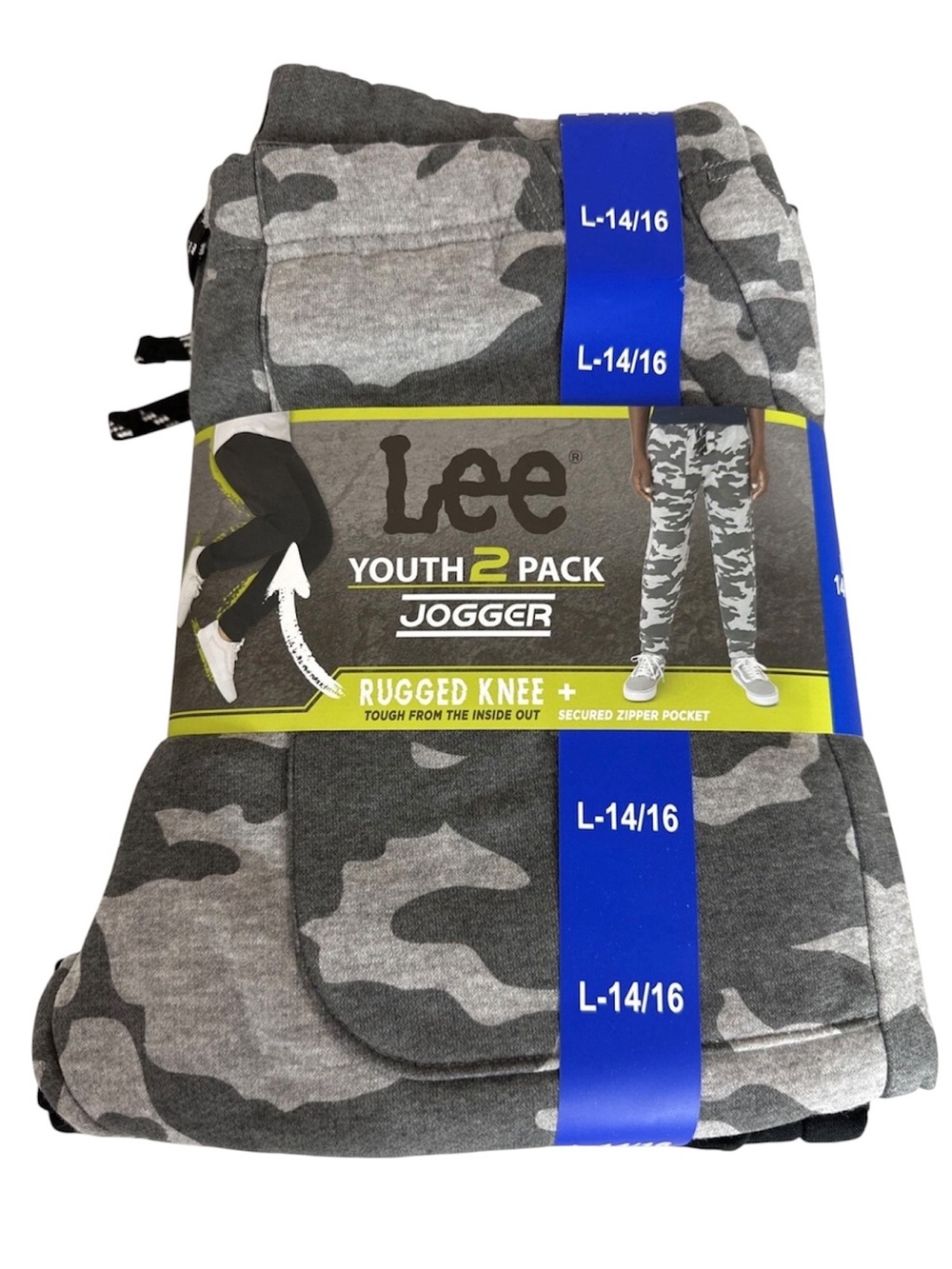 Lee Youth 2-Pack Joggers in Black and Gray